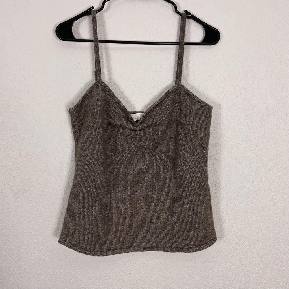 NWT ASTR Brown Super Soft Plush Tank Top Size Large